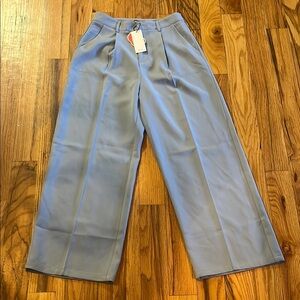 Cider Light Blue Wide-Leg Trousers